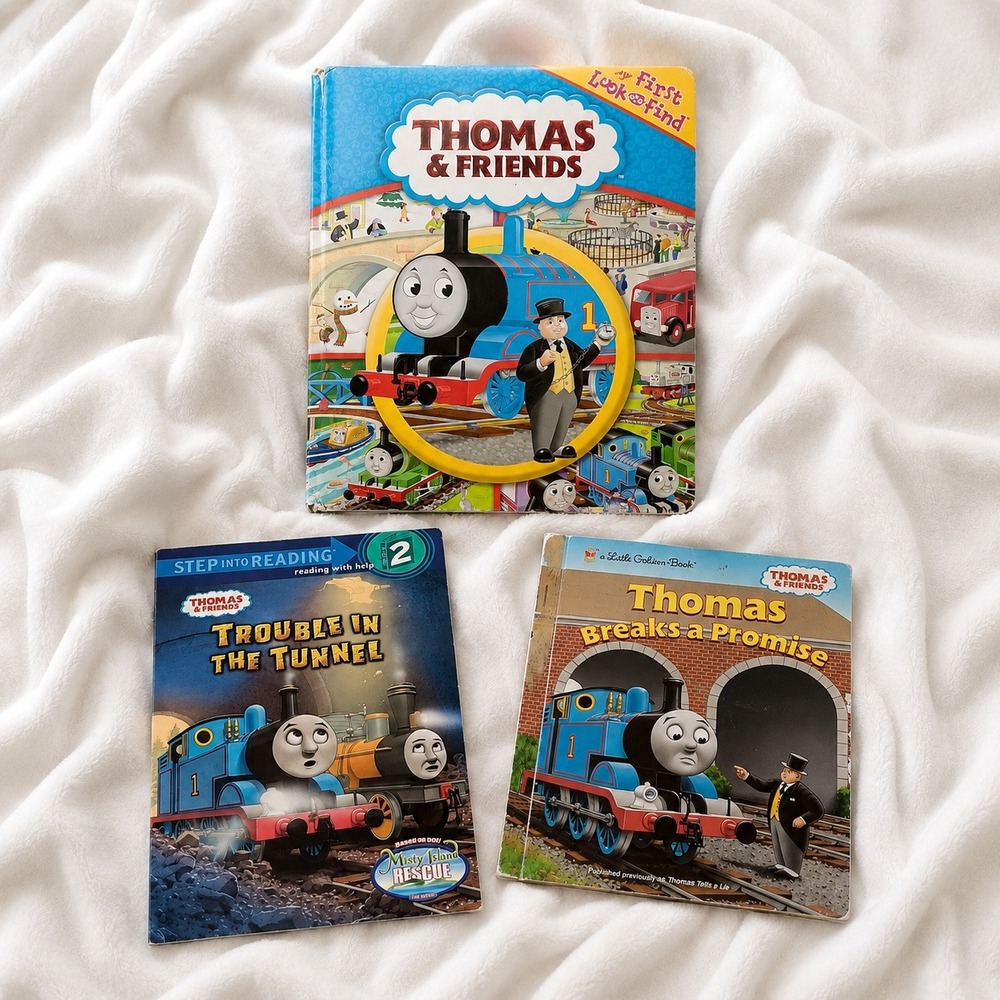 Thomas & Friends‎ Book Lot Little Golden Book Step Into Reading Look Find Train